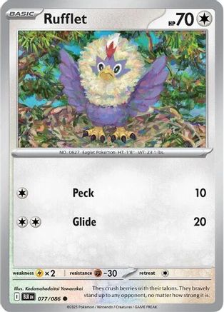 Rufflet 077/086 - SV Black Bolt - for just $0.05! 