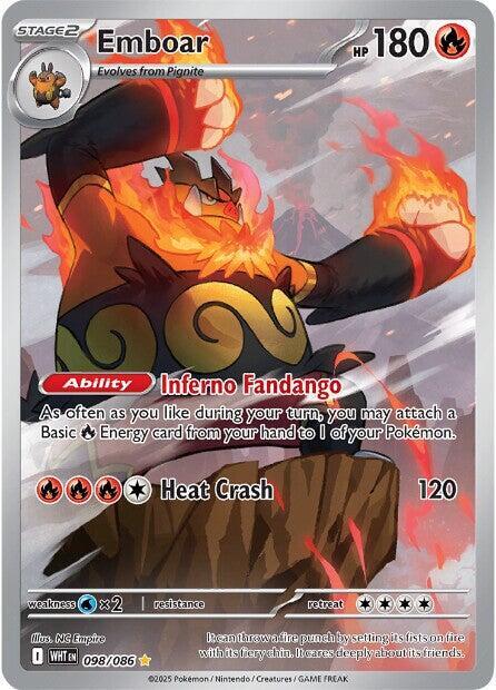 Emboar (098/086) [Scarlet & Violet: White Flare] - for just $13.30! 