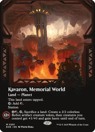 Kavaron, Memorial world (Borderless) (EOE-281) - Edge of Eternities Foil - for just $0.73! 