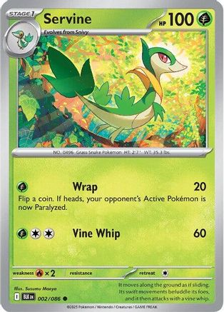 Servine 002/086 - SV Black Bolt Reverse Holofoil - for just $0.08! 