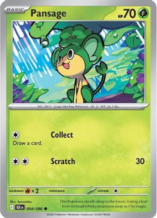 Pansage 004/086 - SV Black Bolt - for just $0.03! 