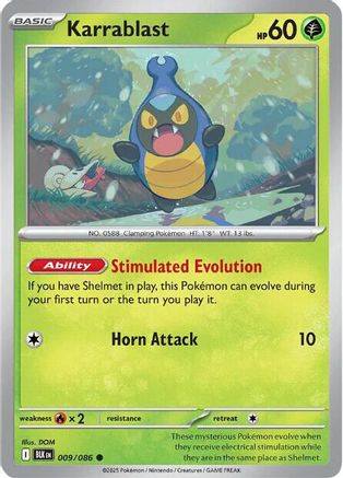 Karrablast 009/086 - SV Black Bolt Reverse Holofoil - for just $0.08! 