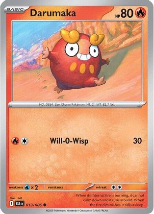 Darumaka 013/086 - SV Black Bolt Reverse Holofoil - for just $0.08! 