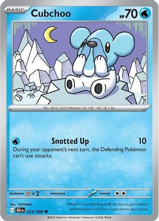 Cubchoo 025/086 - SV Black Bolt Reverse Holofoil - for just $0.05! 