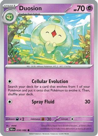 Duosion 038/086 - SV Black Bolt Reverse Holofoil - for just $0.08! 
