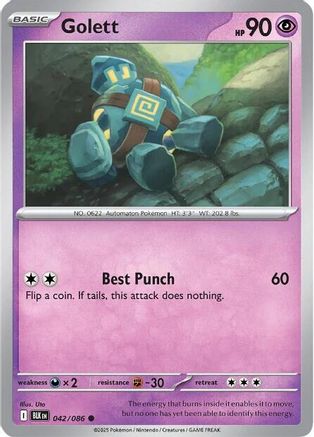 Golett 042/086 - SV Black Bolt Reverse Holofoil - for just $0.05! 