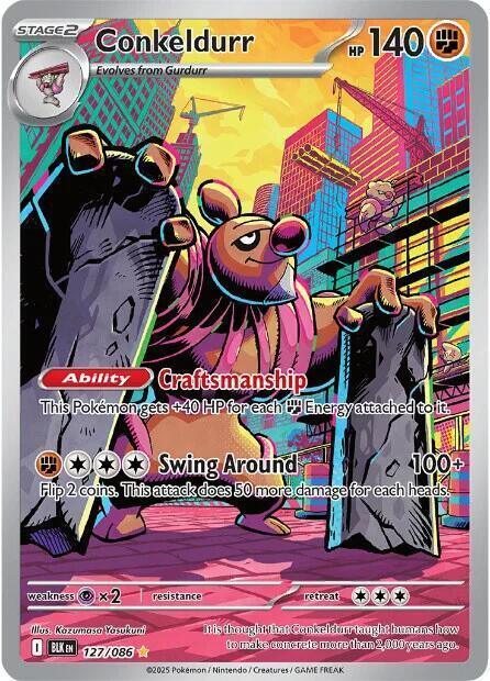 Conkeldurr (127/086) [Scarlet & Violet: Black Bolt] - for just $11! 