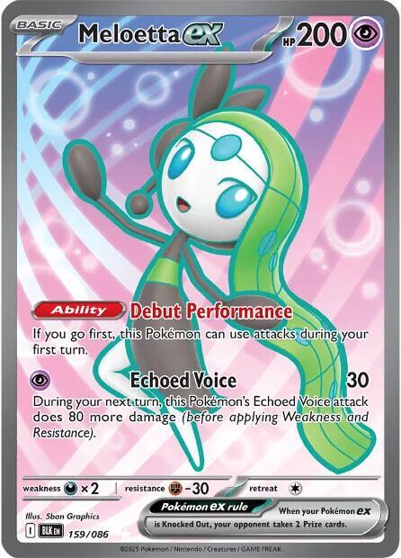 Meloetta ex (159/086) [Scarlet & Violet: Black Bolt] - for just $0.60! 