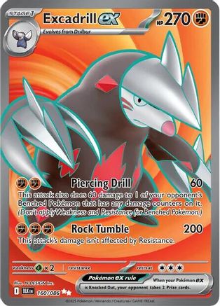 Excadrill ex 160/086 - SV Black Bolt Holofoil - for just $0.57! 