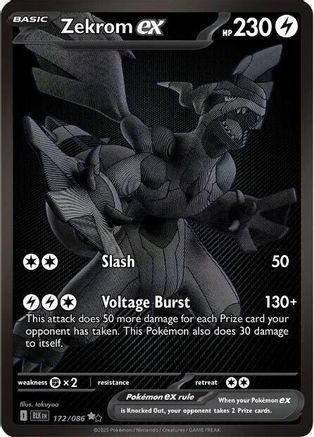 Zekrom ex 172/086 - SV Black Bolt Holofoil - for just $238.38! 