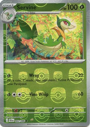 Servine (Master Ball Pattern) 002/086 - SV Black Bolt - Holofoil - for just $1.85! 