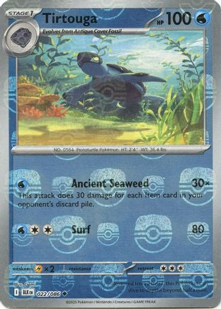 Tirtouga (Master Ball Pattern) 022/086 - SV Black Bolt - Holofoil - for just $6.43! 