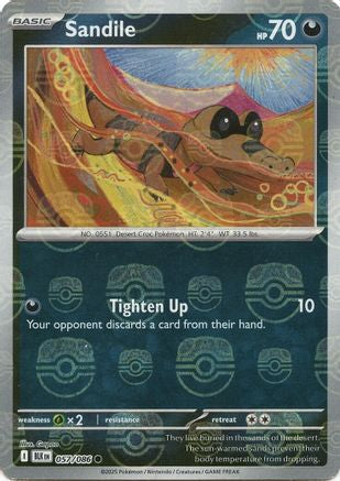 Sandile (Master Ball Pattern) 057/086 - SV Black Bolt - Holofoil - for just $1.35! 
