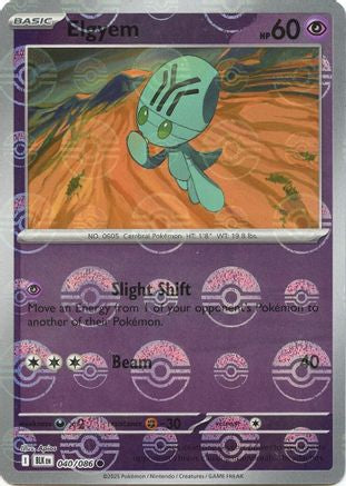 Elgyem (Poke Ball Pattern) 040/086 - SV Black Bolt - Holofoil - for just $0.18! 
