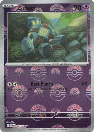 Golett (Poke Ball Pattern) 042/086 - SV Black Bolt - Holofoil - for just $0.13! 