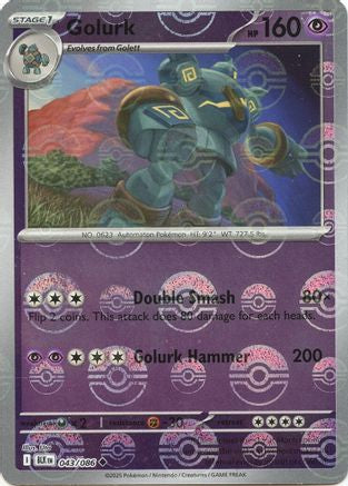 Golurk (Poke Ball Pattern) 043/086 - SV Black Bolt - Holofoil - for just $0.23! 
