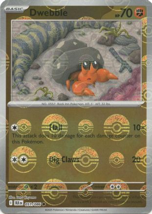 Dwebble (Poke Ball Pattern) 051/086 - SV Black Bolt - Holofoil - for just $0.05! 