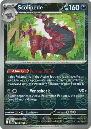 Scolipede (Poke Ball Pattern) 056/086 - SV Black Bolt - Holofoil - for just $0.28! 