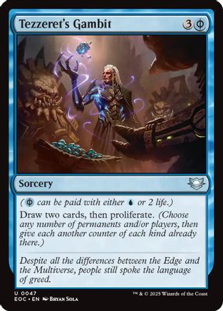 Tezzeret's Gambit (EOC-047) - Commander: Edge of Eternities - for just $0.04! 