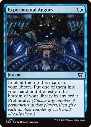 Experimental Augury (EOC-073) - Commander: Edge of Eternities - for just $0.05! 