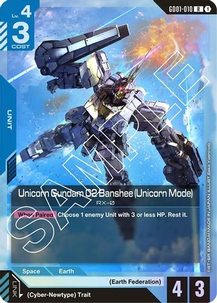 Unicorn Gundam 02 Banshee (Unicorn Mode) (GD01-010) - Newtype Rising - for just $0.10! 