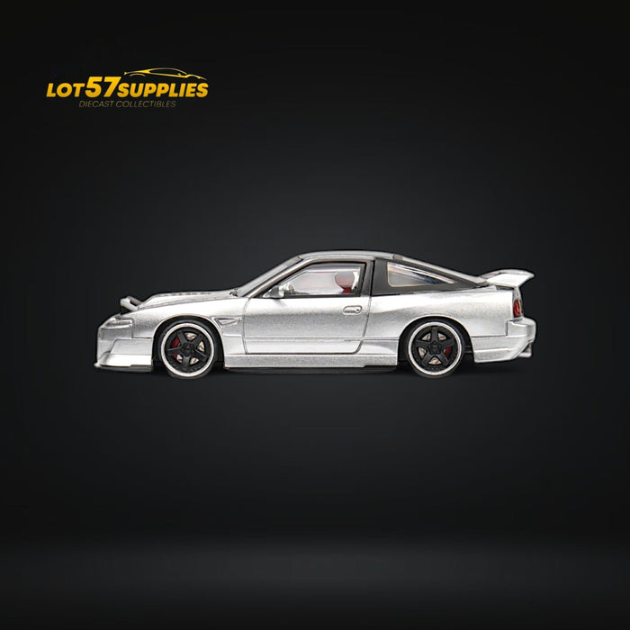 MicroTurbo Custom 180SX Miyabi 180SX Metallic Silver 1:64 - for just $44.99! 