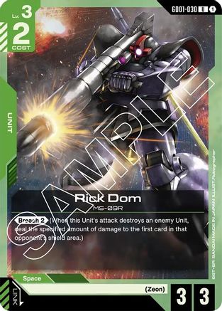 Rick Dom (GD01-030) - Newtype Rising - for just $0.08! 