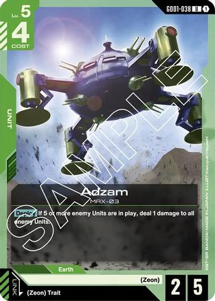 Adzam (GD01-038) - Newtype Rising - for just $0.02! 