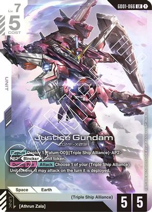 Justice Gundam (GD01-066) - Newtype Rising Holofoil - for just $3.91! 