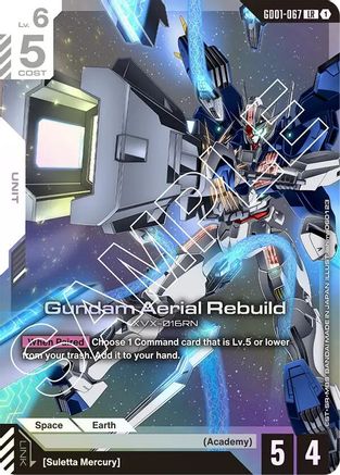 Gundam Aerial Rebuild (GD01-067) - Newtype Rising Holofoil - for just $0.45! 