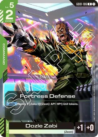 Fortress Defense (GD01-106) - Newtype Rising Holofoil - for just $0.11! 