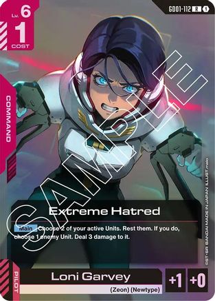 Extreme Hatred (GD01-112) - Newtype Rising Holofoil - for just $0.06! 