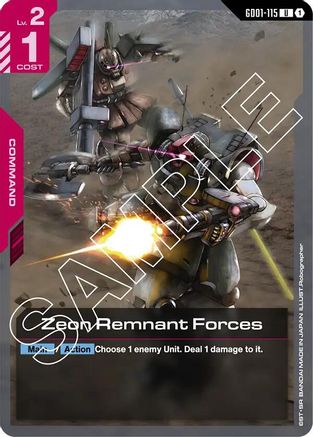 Zeon Remnant Forces (GD01-115) - Newtype Rising - for just $0.03! 