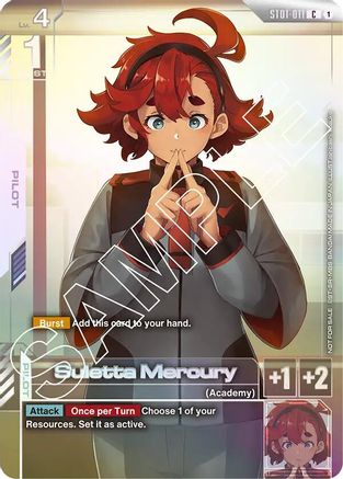 Suletta Mercury (Newtype Challenge 2025 Mission 1) (ST01-011) - Gundam Promotional Cards Holofoil - for just $35.65! 