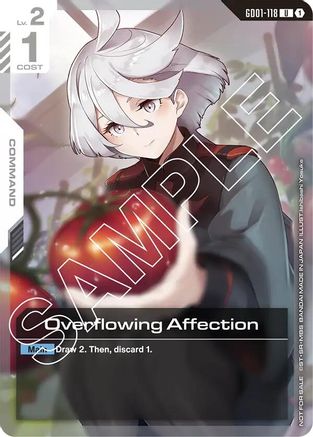 Overflowing Affection (Newtype Challenge 2025 Mission 1) (GD01-118) - Gundam Promotional Cards Holofoil - for just $3.63! 