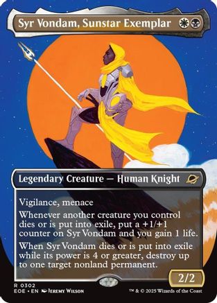 Syr Vondam, Sunstar Exemplar (Borderless) (EOE-302) - Edge of Eternities Foil - for just $0.46! 