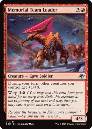 Memorial Team Leader (EOE-144) - Edge of Eternities - for just $0.01! 