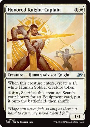 Honored Knight-Captain (EOE-022) - Edge of Eternities Foil - for just $0.04! 