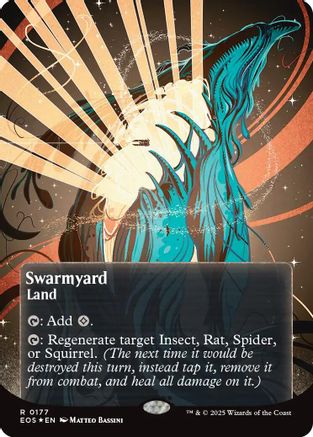 Swarmyard (0177) (Borderless) (Galaxy Foil) (EOS-177) - Edge of Eternities: Stellar Sights Foil - for just $9.79! 