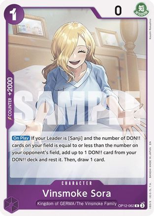 Vinsmoke Sora (OP12-062) - Legacy of the Master Foil - for just $0.08! 