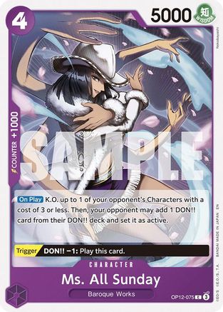 Ms. All Sunday (OP12-075) - Legacy of the Master - for just $0.08! 
