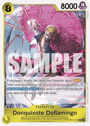 Donquixote Doflamingo (OP12-107) - Legacy of the Master Foil - for just $0.08! 