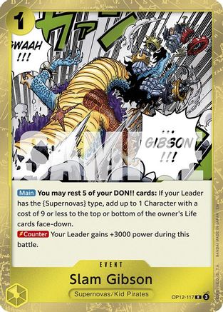 Slam Gibson (OP12-117) - Legacy of the Master Foil - for just $0.08! 