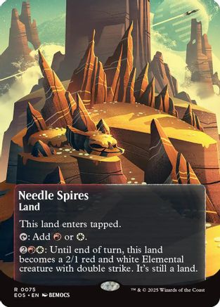Needle Spires (0075) (Borderless) (EOS-075) - Edge of Eternities: Stellar Sights Foil - for just $0.55! 
