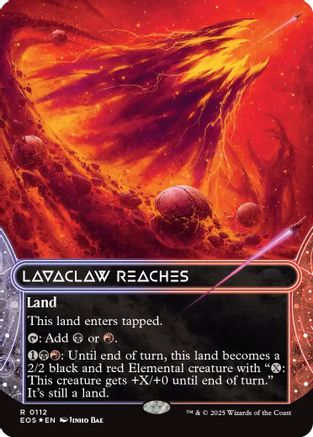 Lavaclaw Reaches (0112) (Borderless) (Galaxy Foil) (EOS-112) - Edge of Eternities: Stellar Sights Foil - for just $1.45! 