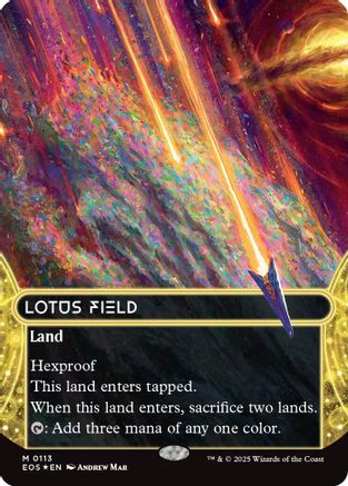 Lotus Field (0113) (Borderless) (Galaxy Foil) (EOS-113) - Edge of Eternities: Stellar Sights Foil - for just $15.10! 