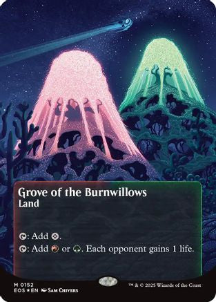Grove of the Burnwillows (0152) (Borderless) (Galaxy Foil) (EOS-152) - Edge of Eternities: Stellar Sights Foil - for just $12.47! 