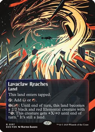 Lavaclaw Reaches (0157) (Borderless) (Galaxy Foil) (EOS-157) - Edge of Eternities: Stellar Sights Foil - for just $2.25! 