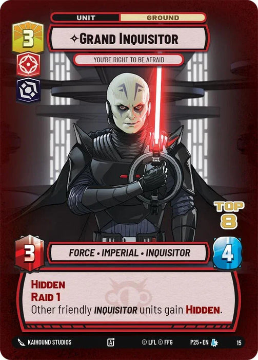 Grand Inquisitor - You're Right to Be Afraid (Top 8) (15) (15) [Organized Play Promos] - for just $0.60! 