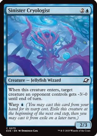 Sinister Cryologist (EOE-075) - Edge of Eternities Foil - for just $0.01! 